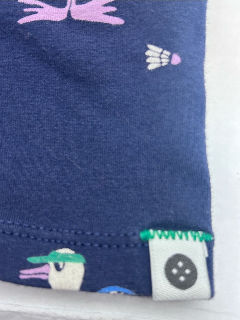 Navy Blue Kids Tee with Playful Seagull Print size 7/8 - Picture 5 of 8